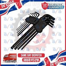 9PC EXTRA LONG HEX KEY SET BALL POINT END ALLAN  ALLEN TOOL METRIC 1.5MM-10MM