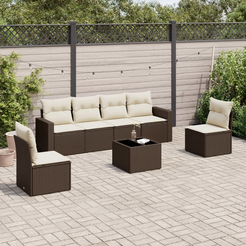 Garden sofa set brown - sofa, brown,