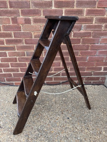 Short antique library ladders - library,