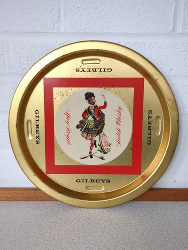 Vintage metal gilbeys scotch - metal,
