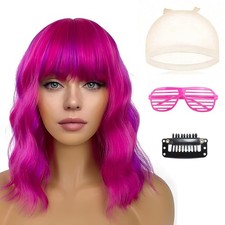 Pink Wigs for Women, Mermaid