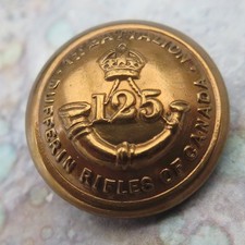 Canadian 125th CEF Battalion, Dufferin Riffles of Canada Small Army Button