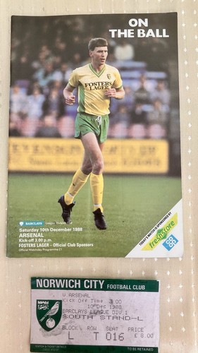 Arsenal 1988 norwich v - arsenal,