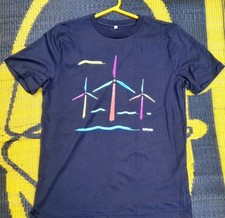 Rapanui Teemill Renewable energy  T-Shirt Size Medium BNWOT Wind Turbines