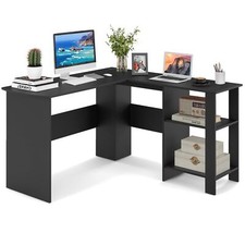 L-Shaped Corner Computer Desk PC Table Writing Desk Workstation Home Office