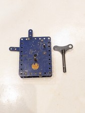 MECCANO CLOCKWORK REVERSING MOTOR BLUE PRE WAR With Key TESTED