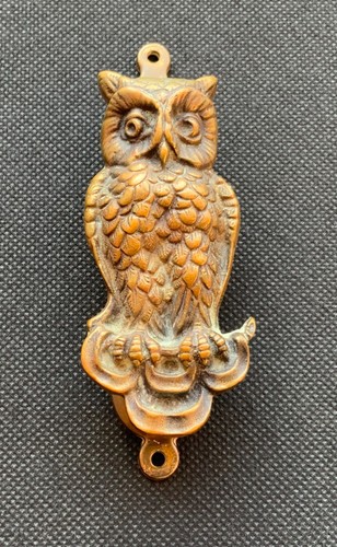 Lovely vintage brass owl door - brass,