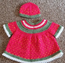 Newborn Dress Handmade Knitted