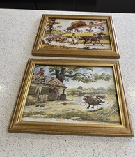 Thelwell Framed Pony Prints x 2