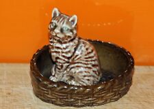 Wade Tabby Cat in Cat Basket