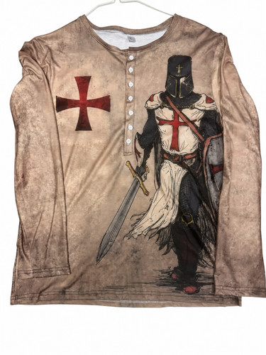 Knights templar henley shirt - knights,