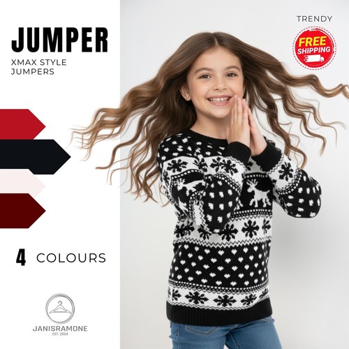 Kids christmas jumper reindeer - jumper,