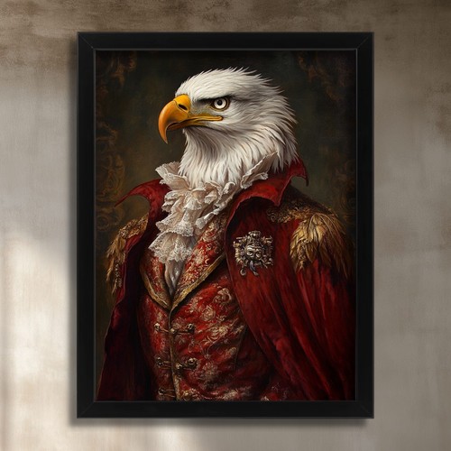 Eagle art print gentleman - eagle,
