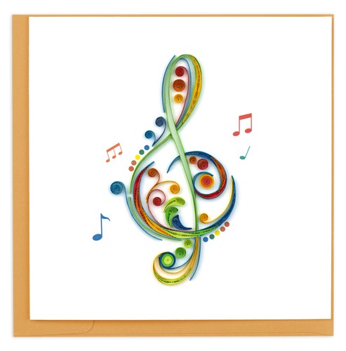 Quilling treble clef musical - clef,