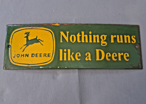Vintage enamel john deere - vintage,