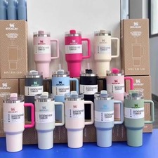 2025 HOT NEW 40oz 6 colour Large capacity Ice Cup Car Cup Straw cup Gift set UK