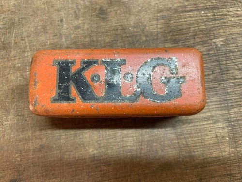 Vintage klg spark plug tin - spark,