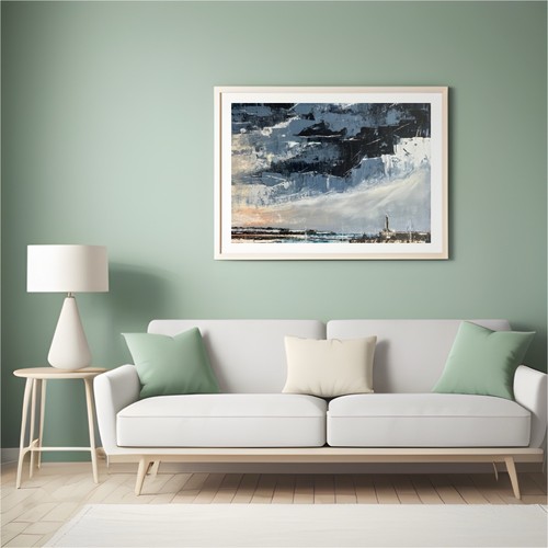 Abstract coastal painting - abstract,
