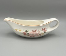 Boots Hedge Rose Floral Gravy Boat Ceramic Oven To Tableware Pink Cream Vintage