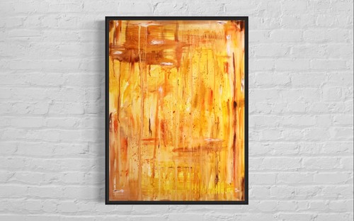 Sunflower abstract canvas - sunflower,