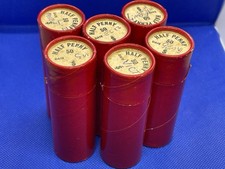 6 Empty Sandhill Roll Tubes Halfpence G.B. GPO Post Office