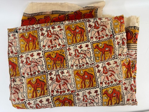 Vintage indian kalamkari hand - indian,