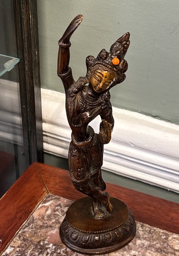 Antique tibetan bronze - bronze, green