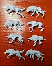 Highlands Miniatures Undead Vampire X8 Dire Wolves 28mm/32mm Scale -NO BASES-