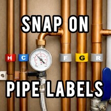 Snap On Pipe Labels Plumbing