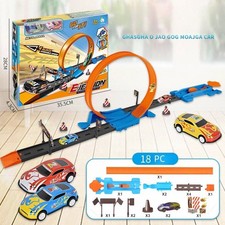 Hot Wheels Toy Car Track Set,1 Loop Pack & 1:64 Scale Vehicle Track-Building