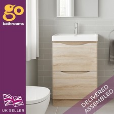 600mm Natural Wood Vanity Unit