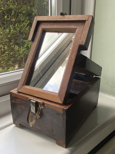 Antique wooden shaving - shaving, box