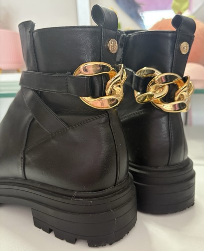 Dune london black ankle boots - black,