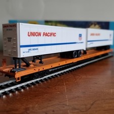 Athearn Trains HO 2002 86ft Flat Wagon Pacific Fruit Express With Trailers Boxed