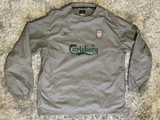 Liverpool Football Club 2004-06 Reebok Carlsberg Training Top Grey Size Large