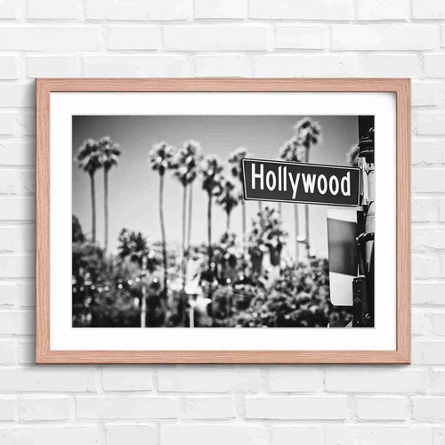 Hollywood street sign with - street,