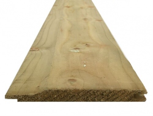 Green treated shiplap cladding - green,