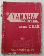 YAMAHA CS2E PARTS LIST CATALOGUE MOTORCYCLE MANUAL PRE-OWNED