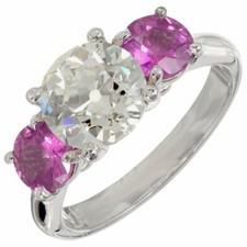 2ct Round Cut Moissanite Pink