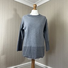 Cos Wool Blend Two Tone Grey Sweater Pullover Jumper Round Neck EUR Small
