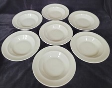 Seven white bone china ICTC Chardonnay soup bowls - 21.5 cm