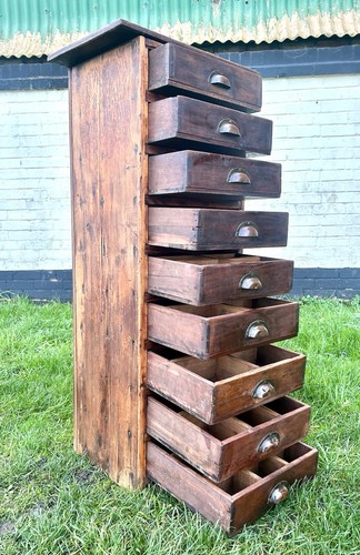 Pine nine drawer - , cabinet