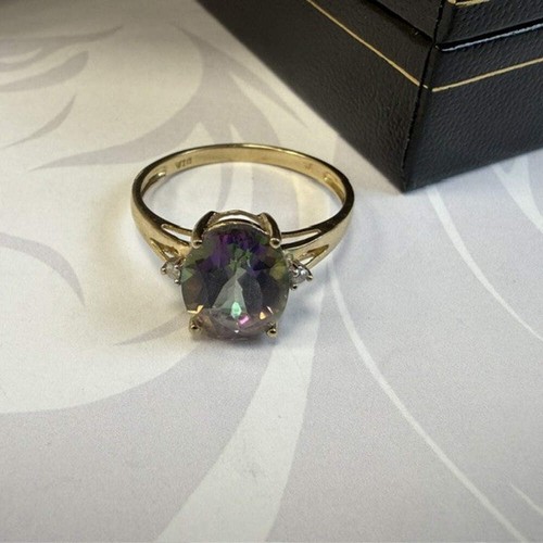9ct gold mystic topaz - mystic,