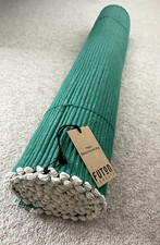 Futon Company Hapur Ribbed Runner Rug Blue Green L240 x W76cm Made in India BNWT