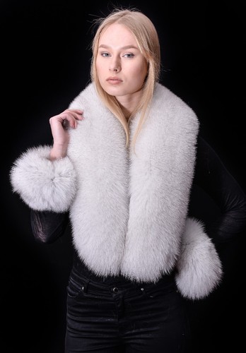 Saga furs natural white - natural, blue