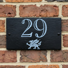 Welsh Slate House Sign Door