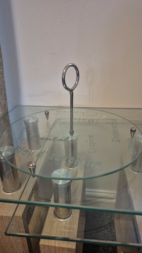 Cheese serving glass platter - cheese,