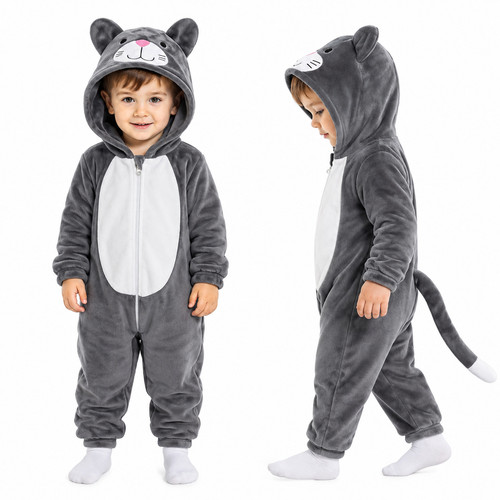 Baby hooded romper boy girls - romper,