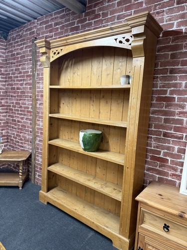 Solid pine bookcase - solid,