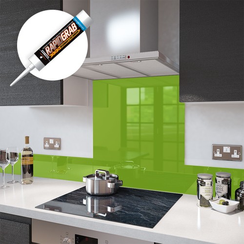 Glass splashbacks lime green - glass,
